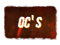 rusted red button with the text oc's